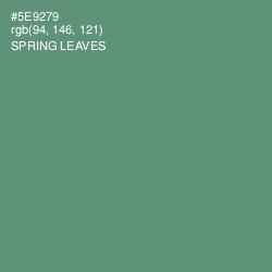 #5E9279 - Spring Leaves Color Image