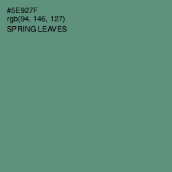 #5E927F - Spring Leaves Color Image