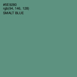 #5E9280 - Smalt Blue Color Image