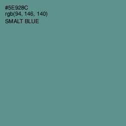 #5E928C - Smalt Blue Color Image