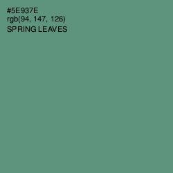 #5E937E - Spring Leaves Color Image