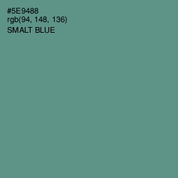 #5E9488 - Smalt Blue Color Image