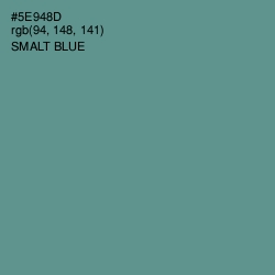 #5E948D - Smalt Blue Color Image