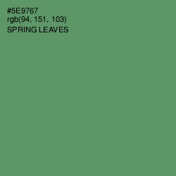 #5E9767 - Spring Leaves Color Image
