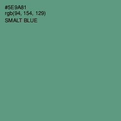 #5E9A81 - Smalt Blue Color Image