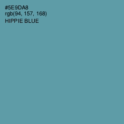 #5E9DA8 - Hippie Blue Color Image