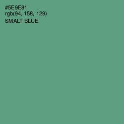 #5E9E81 - Smalt Blue Color Image