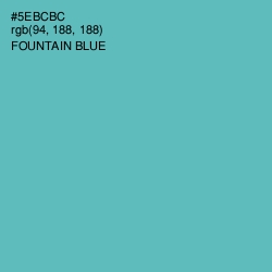 #5EBCBC - Fountain Blue Color Image