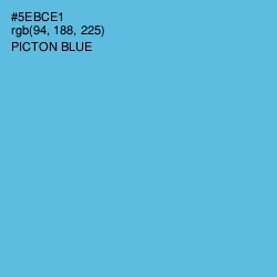 #5EBCE1 - Picton Blue Color Image