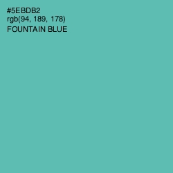 #5EBDB2 - Fountain Blue Color Image