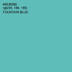 #5EBDB9 - Fountain Blue Color Image