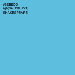 #5EBEDD - Shakespeare Color Image