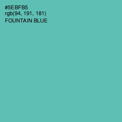 #5EBFB5 - Fountain Blue Color Image