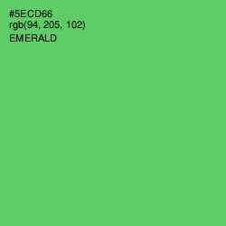 #5ECD66 - Emerald Color Image