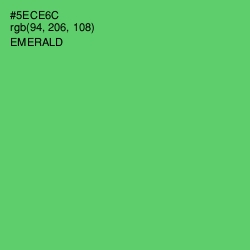 #5ECE6C - Emerald Color Image