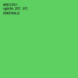#5ECF61 - Emerald Color Image