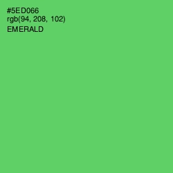 #5ED066 - Emerald Color Image