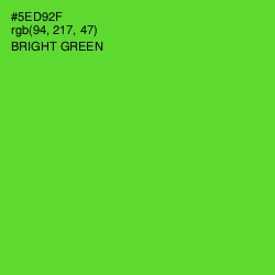 #5ED92F - Bright Green Color Image