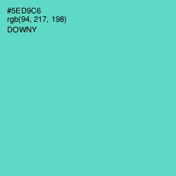 #5ED9C6 - Downy Color Image