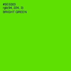 #5EE003 - Bright Green Color Image