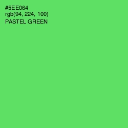 #5EE064 - Pastel Green Color Image