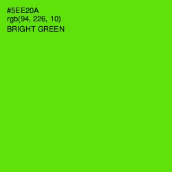 #5EE20A - Bright Green Color Image