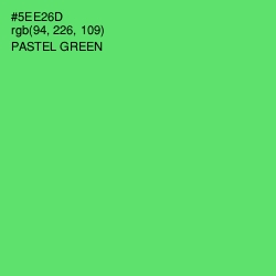 #5EE26D - Pastel Green Color Image