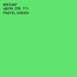 #5EE46F - Pastel Green Color Image