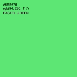 #5EE675 - Pastel Green Color Image