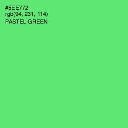 #5EE772 - Pastel Green Color Image
