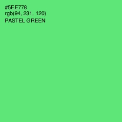 #5EE778 - Pastel Green Color Image