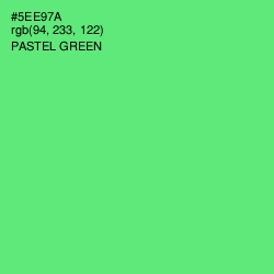 #5EE97A - Pastel Green Color Image