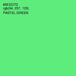 #5EED7D - Pastel Green Color Image