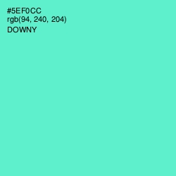 #5EF0CC - Downy Color Image