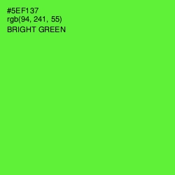 #5EF137 - Bright Green Color Image