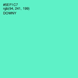 #5EF1C7 - Downy Color Image