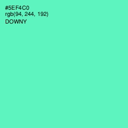 #5EF4C0 - Downy Color Image