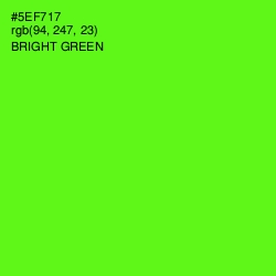 #5EF717 - Bright Green Color Image