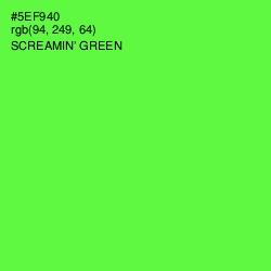 #5EF940 - Screamin' Green Color Image