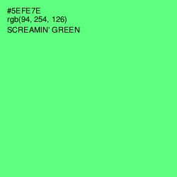 #5EFE7E - Screamin' Green Color Image