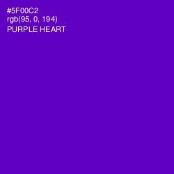 #5F00C2 - Purple Heart Color Image