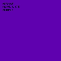 #5F01AF - Purple Color Image