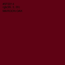 #5F0314 - Maroon Oak Color Image