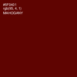 #5F0401 - Mahogany Color Image