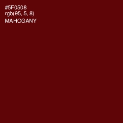 #5F0508 - Mahogany Color Image