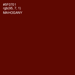 #5F0701 - Mahogany Color Image