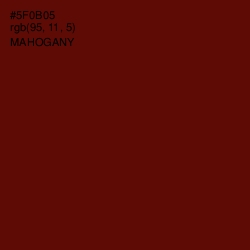 #5F0B05 - Mahogany Color Image