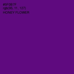 #5F0B7F - Honey Flower Color Image