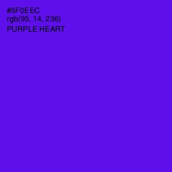 #5F0EEC - Purple Heart Color Image