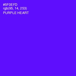 #5F0EFD - Purple Heart Color Image